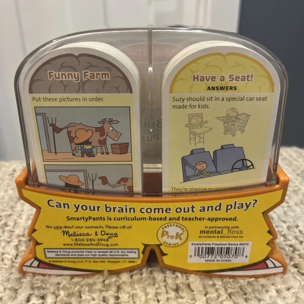 Melissa And Doug Smarty‎ Pants Preschool PreK 120 Brain Building Cards In Case
